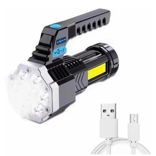 Linterna Táctica Recargable Lámpara De Mano Portátil Led+cob