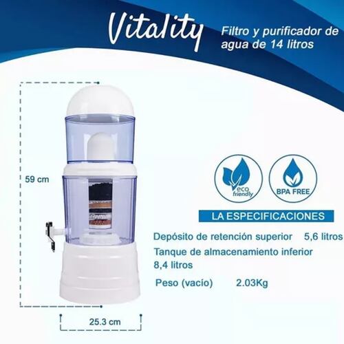 Purificador De Agua Para Casa U Oficina 14 Litros.