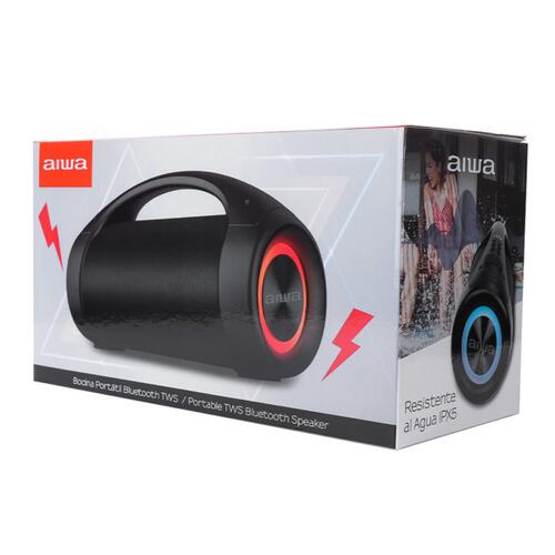 BOCINA RESISTENTE AL AGUA inalambrica + AUDIFONOS GRATIS  COMBO AIWA.