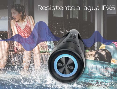 BOCINA RESISTENTE AL AGUA inalambrica + AUDIFONOS GRATIS  COMBO AIWA.