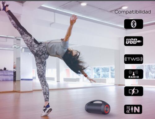 BOCINA RESISTENTE AL AGUA inalambrica + AUDIFONOS GRATIS  COMBO AIWA.