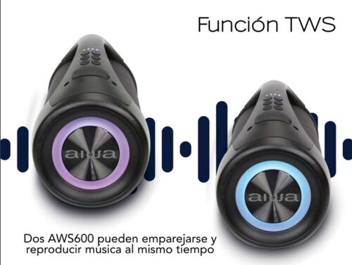 BOCINA RESISTENTE AL AGUA inalambrica + AUDIFONOS GRATIS  COMBO AIWA.