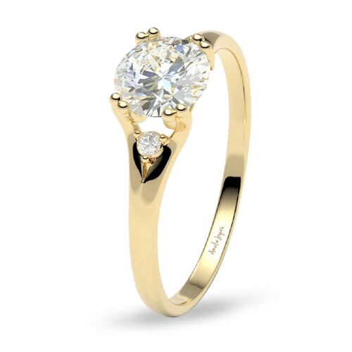 Anillo de compromiso en Oro Amarillo de 10K Amelie Joyas
