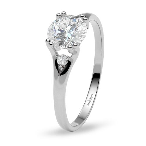 Anillo de compromiso en Oro Blanco de 10K Amelie Joyas