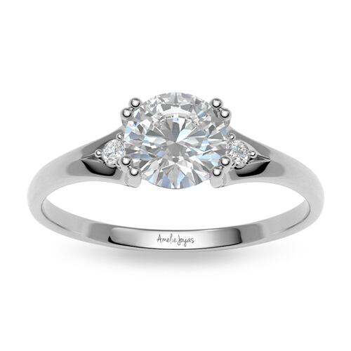 Anillo de compromiso en Oro Blanco de 10K Amelie Joyas