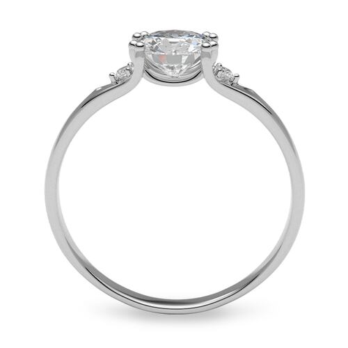 Anillo de compromiso en Oro Blanco de 10K Amelie Joyas