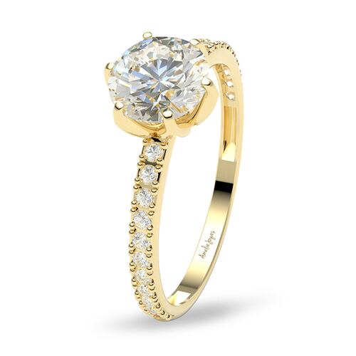 Anillo de compromiso en Oro Amarillo de 10K Amelie Joyas