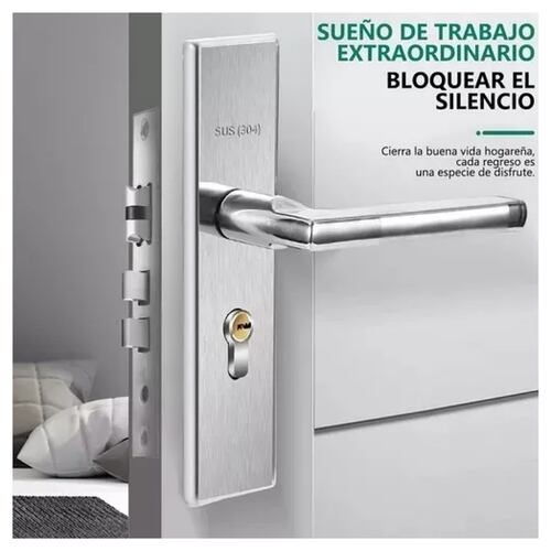 Cerradura Para Puerta Chapa Silenciosa De Acero Inoxidable