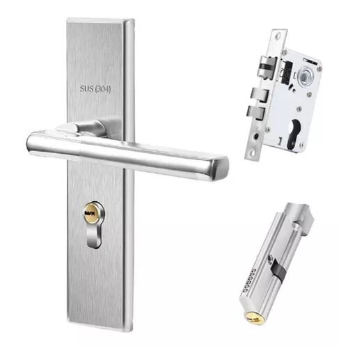 Cerradura Para Puerta Chapa Silenciosa De Acero Inoxidable
