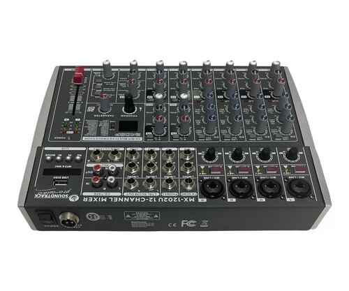 Mezcladora pasiva SOUNDTRACK mx-1202u 12 canales, bluetooth