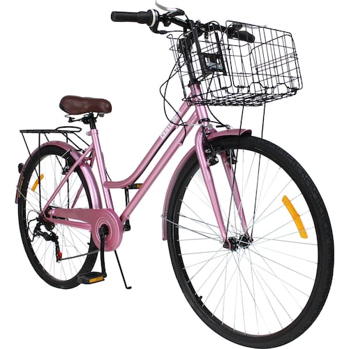 Bicicleta Urbana Vintage R26 Frenos V-brakes Rosa
