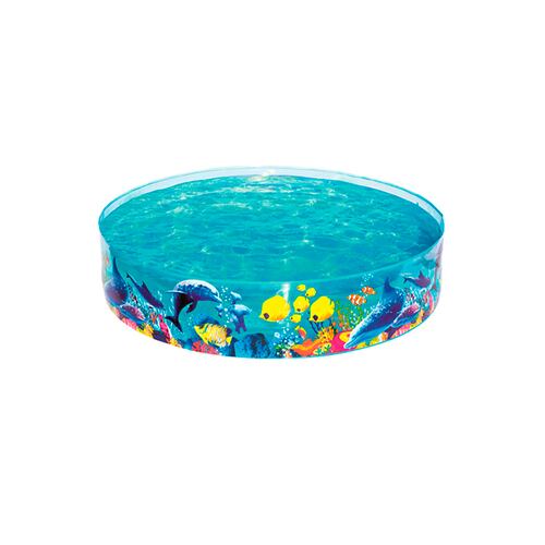 Alberca Piscina Rígida Infantil Circular Diseño de Peces 2.44 mts Bestway.