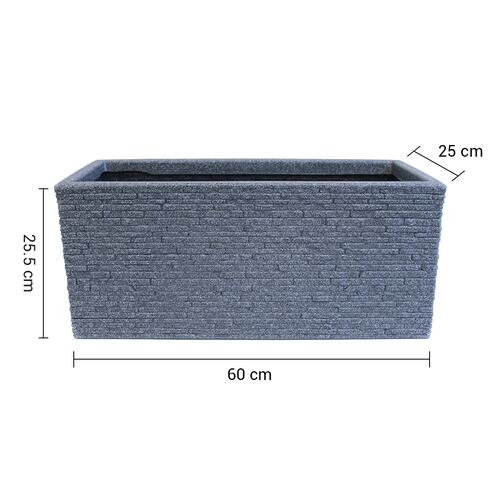 AGBOX Maceta Jardinera Rectangular Efecto Ladrillo Strata Beige AG-GN576ASH