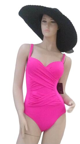 Traje de baño completo con faja abdominal y copas con varilla para mujer