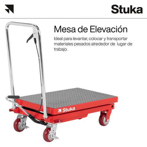 Mesa de Elevación Hidraulica Stuka Automotriz de1/2 Tonelada con Base Antiderrapante