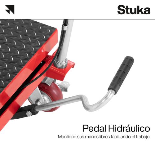 Mesa de Elevación Hidraulica Stuka Automotriz de1/2 Tonelada con Base Antiderrapante