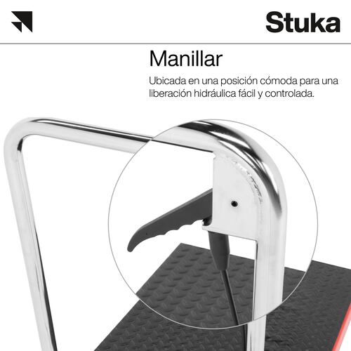 Mesa de Elevación Hidraulica Stuka Automotriz de1/2 Tonelada con Base Antiderrapante