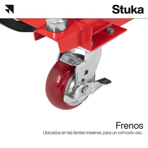 Mesa de Elevación Hidraulica Stuka Automotriz de1/2 Tonelada con Base Antiderrapante