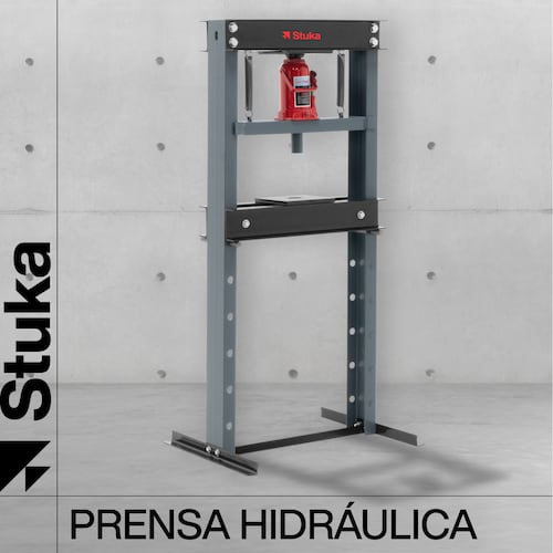 Prensa Hidráulica Industrial Stuka 20 Toneladas con Gato Hidráulico Acero