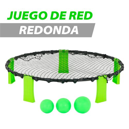 Red de Juego de Pelotas 36 Pulgadas Juego de Red Redonda con 3 Pelotas + Bolsa de Transporte para Jugar en Interiores y Exteriores.