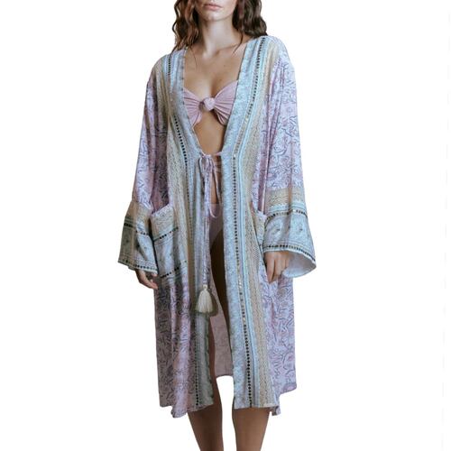 Ensamble estampado multicolor de playa para mujer, marca Holly Land, mod. 1077242