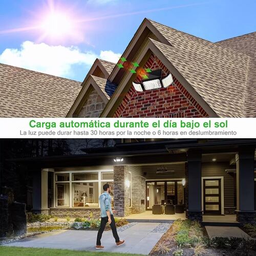 Lampara Led Solar Jardin Luz Lamparas Solares Exterior
