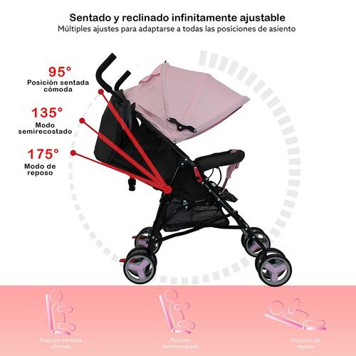 Carriola de Baston Kool Baby Rosa