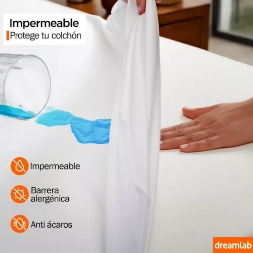 Protector De Colchón Dreamlab 100% Impermeable [matrimonial]
