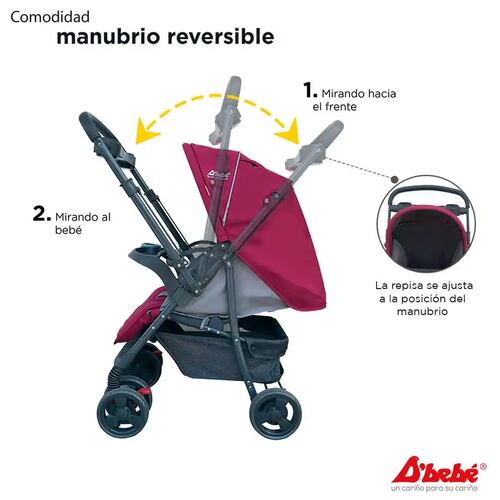 Carriola D`Bebe Travel System Star Baby Rosa.