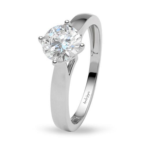 Anillo de compromiso en Oro Blanco de 10K Amelie Joyas