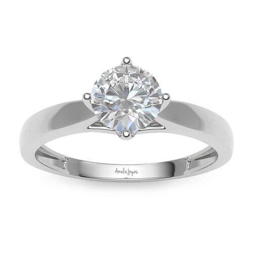 Anillo de compromiso en Oro Blanco de 10K Amelie Joyas