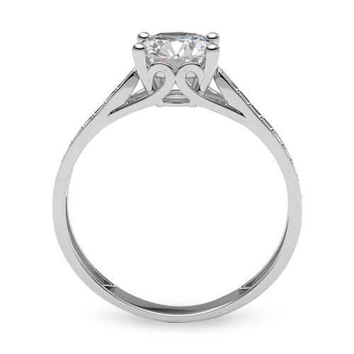 Anillo de compromiso en Oro Blanco de 10K Amelie Joyas