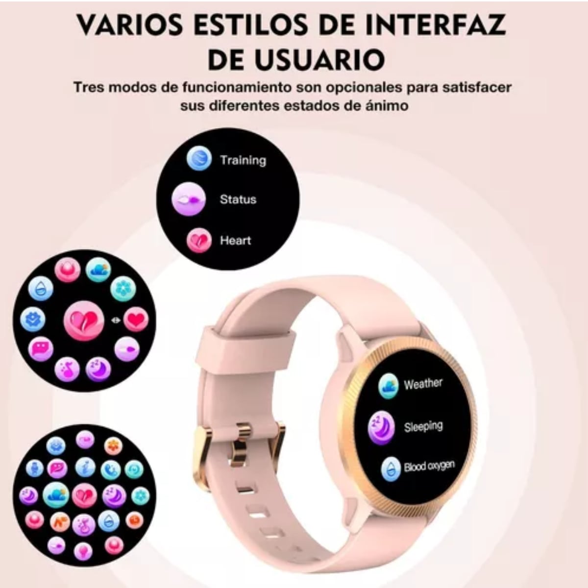 Reloj Para Inteligente Smartwatch Bluetooth Para Dama Rosa