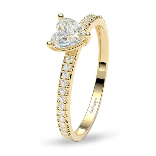 Anillo de compromiso en Oro Amarillo de 10K Amelie Joyas
