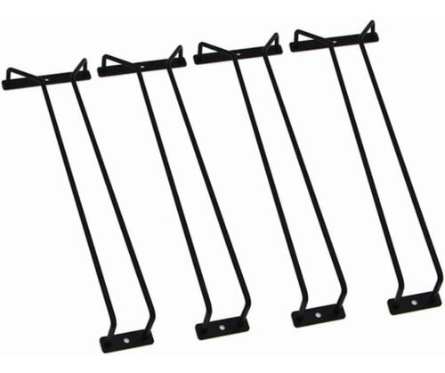 4pcs 14in Soporte Para Copas De Metal Vino Estante Colgante NEGRO