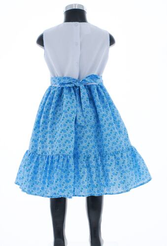 Vestido Niña Azul Cielo Floreado 3419 2 a 10 años