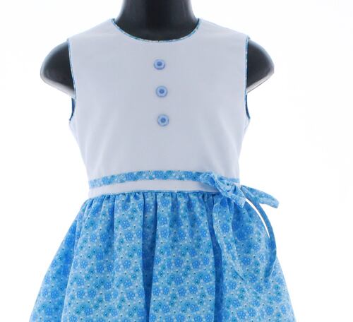 Vestido Niña Azul Cielo Floreado 3419 2 a 10 años