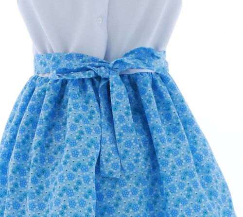 Vestido Niña Azul Cielo Floreado 3419 2 a 10 años