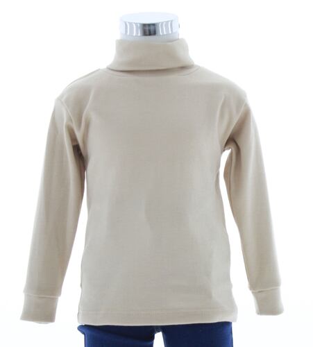 Playera Niño Cuello de Tortuga Color Beige 3423 2 a 16 Años.