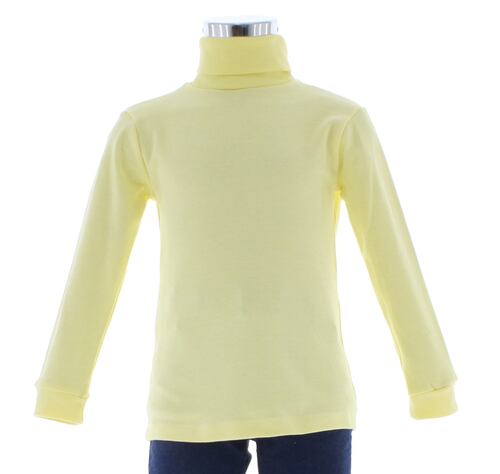 Playera Niña/Niño Cuello de Tortuga Amarillo Canario 3428 2 a 16 Años.