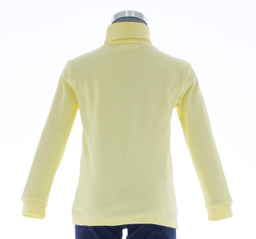 Playera Niña/Niño Cuello de Tortuga Amarillo Canario 3428 2 a 16 Años.