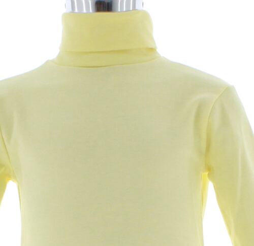 Playera Niña/Niño Cuello de Tortuga Amarillo Canario 3428 2 a 16 Años.