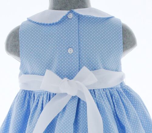 Vestido para Niña Pequeña Bebe Azul Cielo 3431 1 a 5 años.