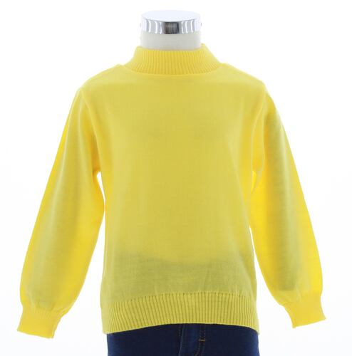 Sueter Ligero Niña / Niño Amarillo Cuello Alto 3450 2 a 16 Años.