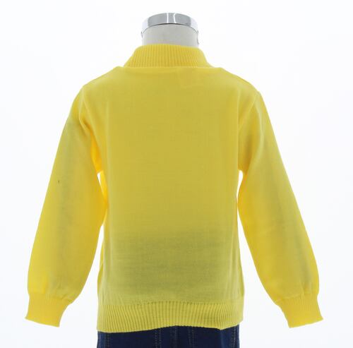 Sueter Ligero Niña / Niño Amarillo Cuello Alto 3450 2 a 16 Años.