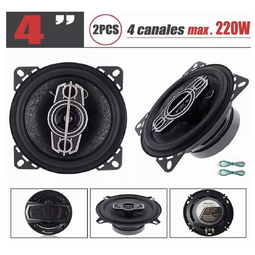  Bocinas 4in Coaxial Para Carro Auto 4 Vías Car Audio