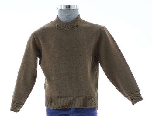 Sueter Ligero Niño Color Cafe Cuello Alto 3458 2 a 16 Años.