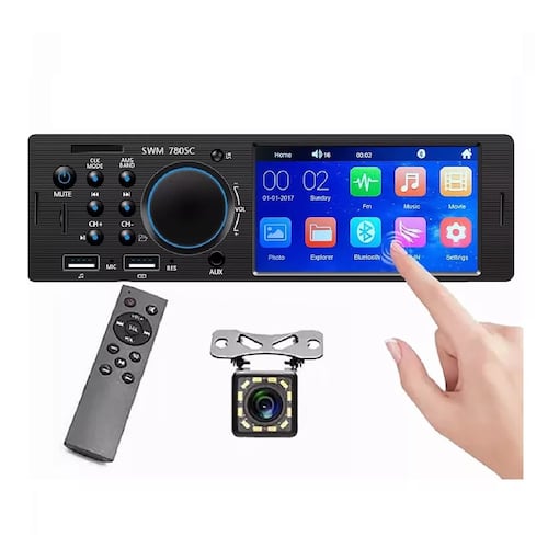 Auto Estereos Pantalla Táctil 1 Din Bluetooth Usb Cámara
