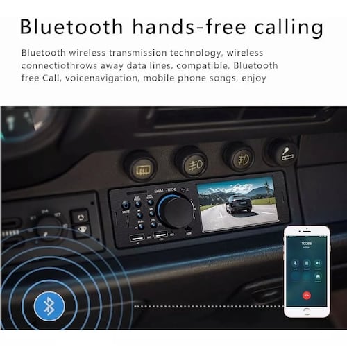 Auto Estereos Pantalla Táctil 1 Din Bluetooth Usb Cámara