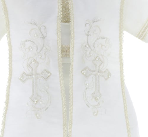 Ropón Bautizo Niño con Kit de Vela y Sabana 3466 0 a 4 Años.